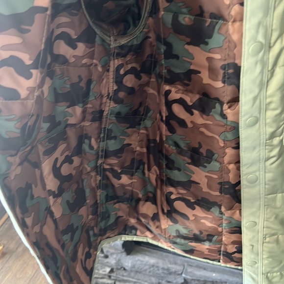 Metallic Green Jack and Jones comfort coat - Picture 2 of 3